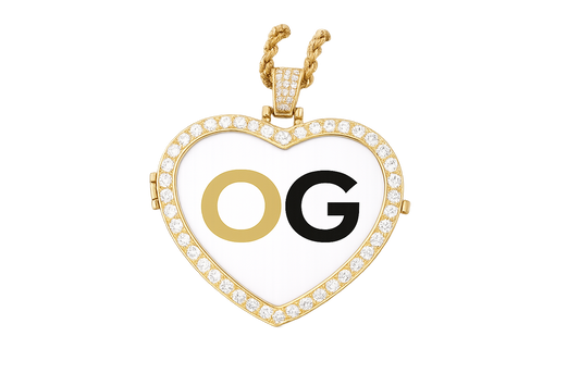 Custom Iced Out Heart Photo Pendant