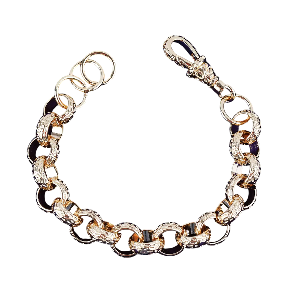 Metallic Mastery Textured Cuban Link Bracelet