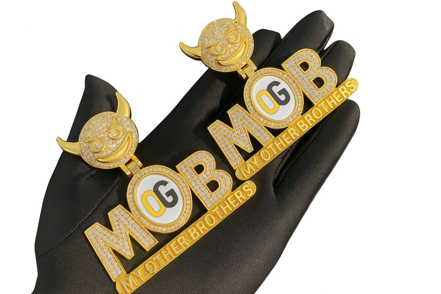 Custom Iced Out MOB Photo Pendant