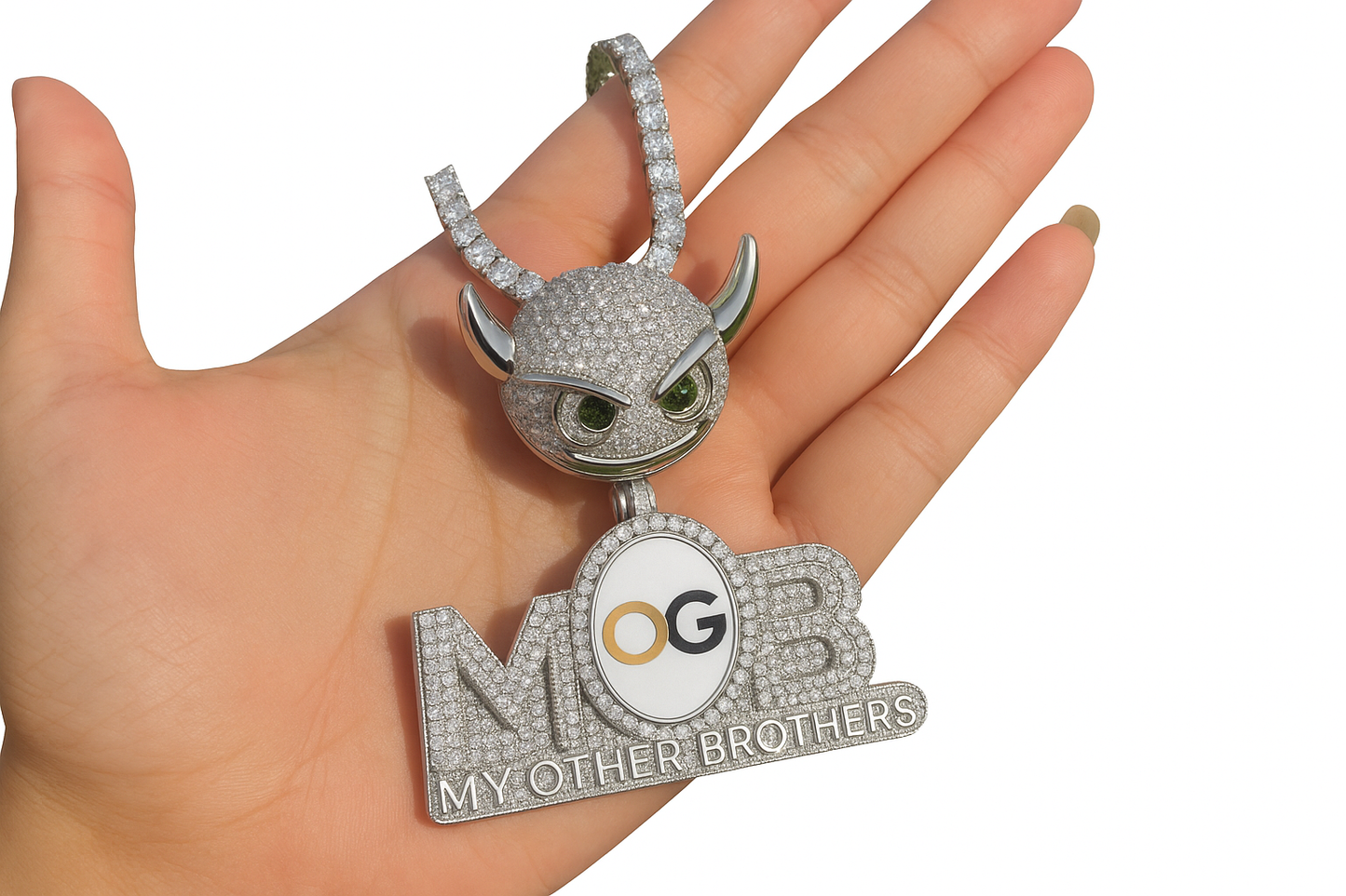 Custom Iced Out MOB Photo Pendant