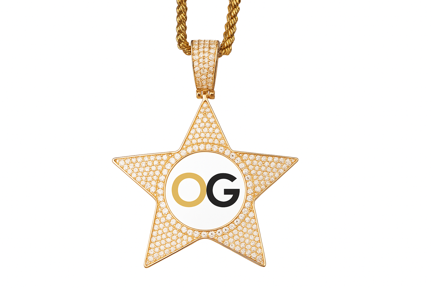 Custom Iced Out Star Photo Pendant