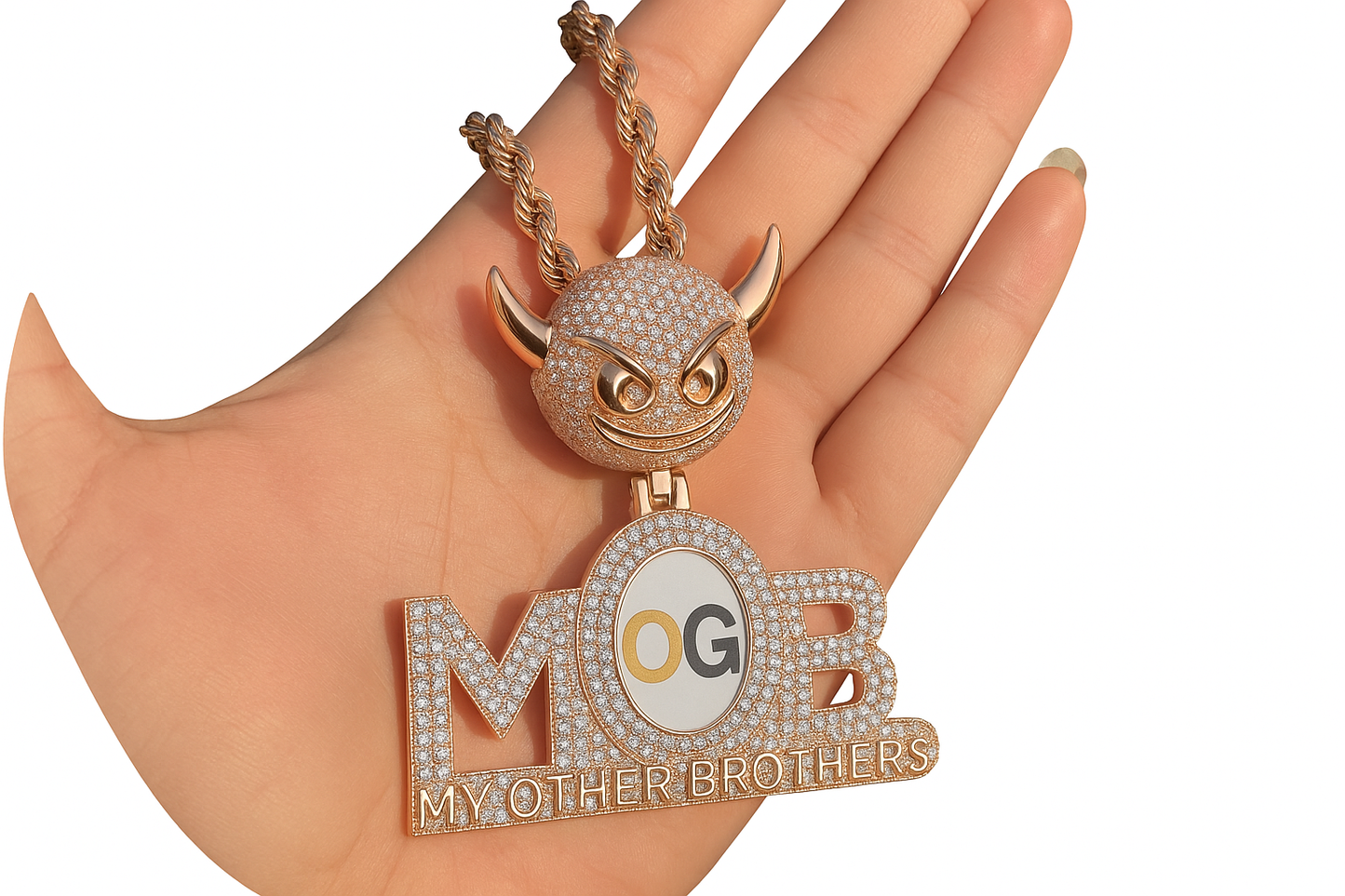 Custom Iced Out MOB Photo Pendant