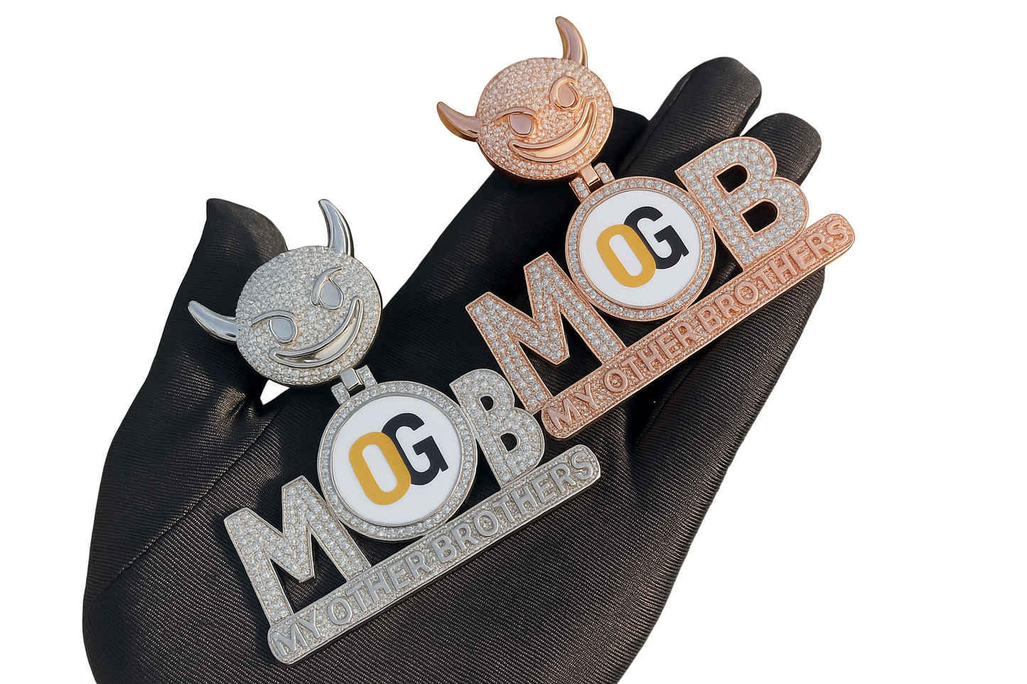 Custom Iced Out MOB Photo Pendant
