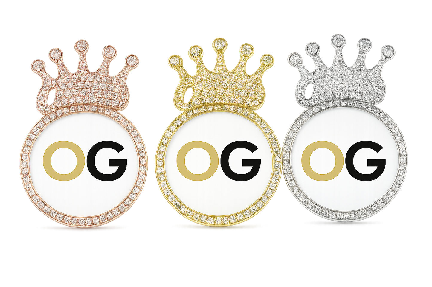 Custom Iced Out Queen Crown Medallion Photo Pendant