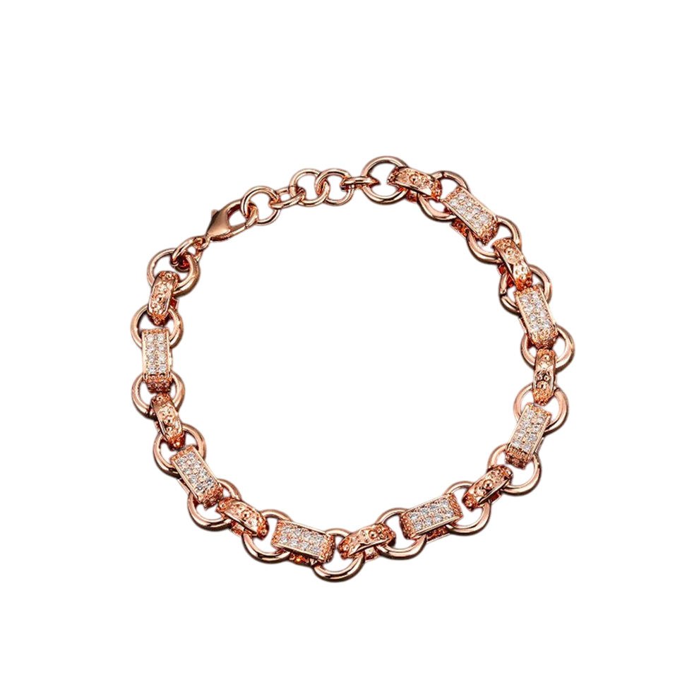 Iced Out Crystal Studded Cuban Bracelet