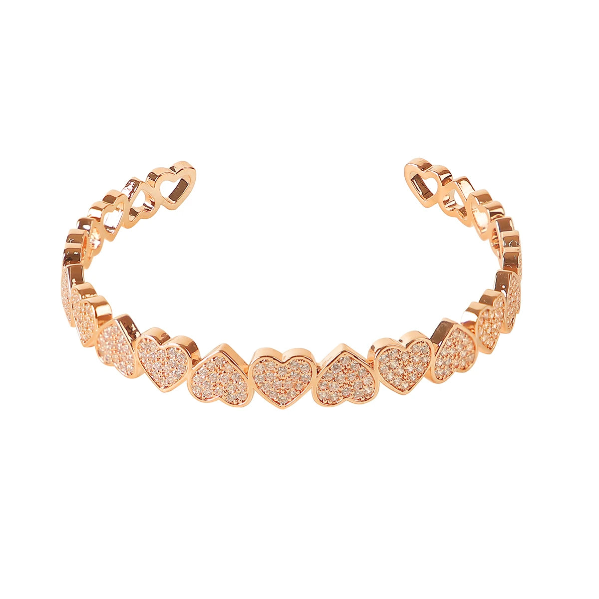 Luxury Hearts Adjustable Cuff Bracelet