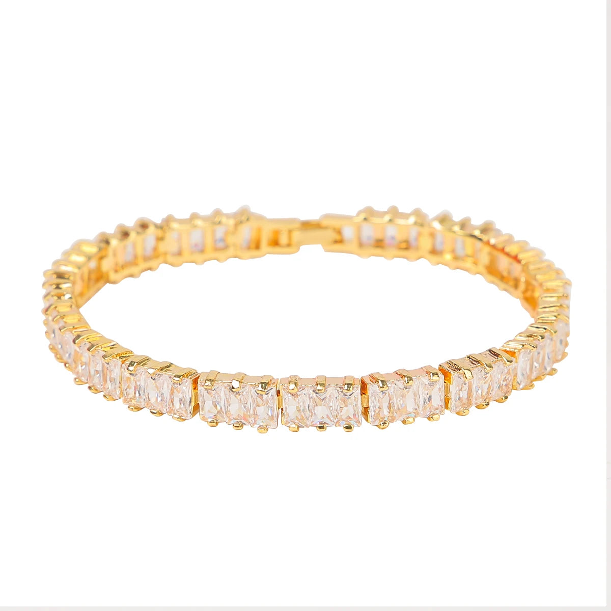 Iced Out Hip Hop Baguette Tennis Bracelet // 5MM