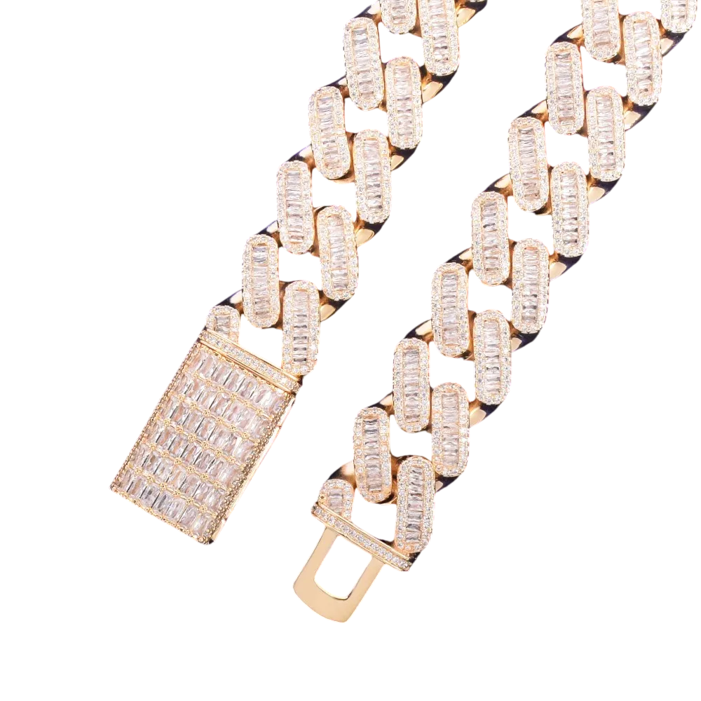 Iced Out Baguette Miami Cuban Link Bracelet // 20MM