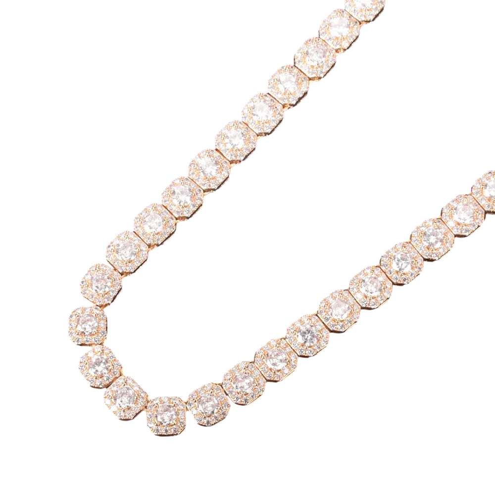 Iced Out Octagon Cluster Tennis Bracelet