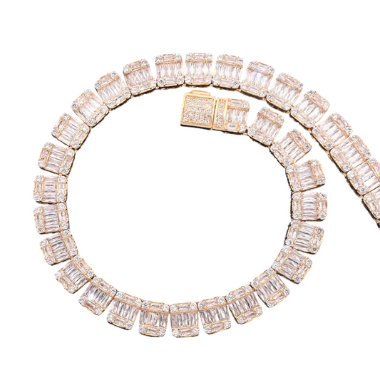 Iced Out Hip Hop Baguette Tennis Bracelet // 9MM