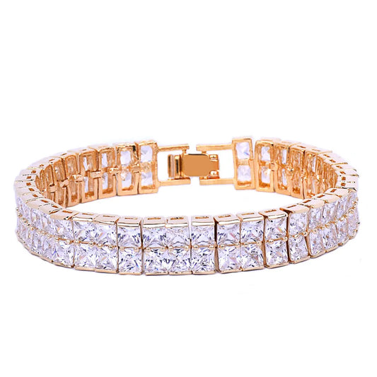 Iced Out Dual Luxury Baguette Tennis Bracelet // 10MM