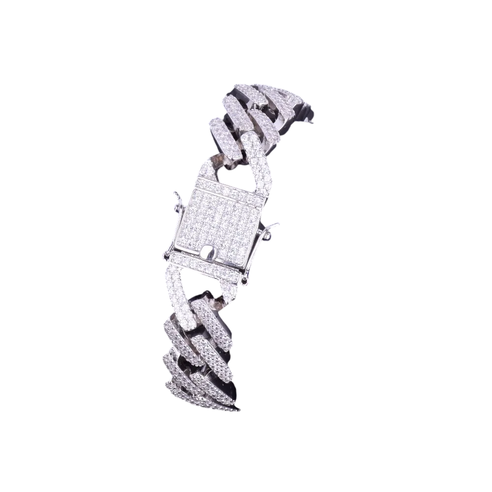 Iced Out Miami Cuban Link Bracelet // 14mm