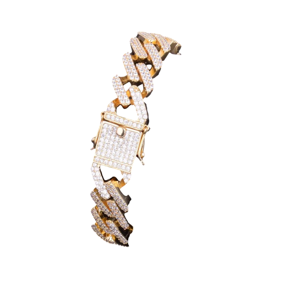 Iced Out Miami Cuban Link Bracelet // 14mm
