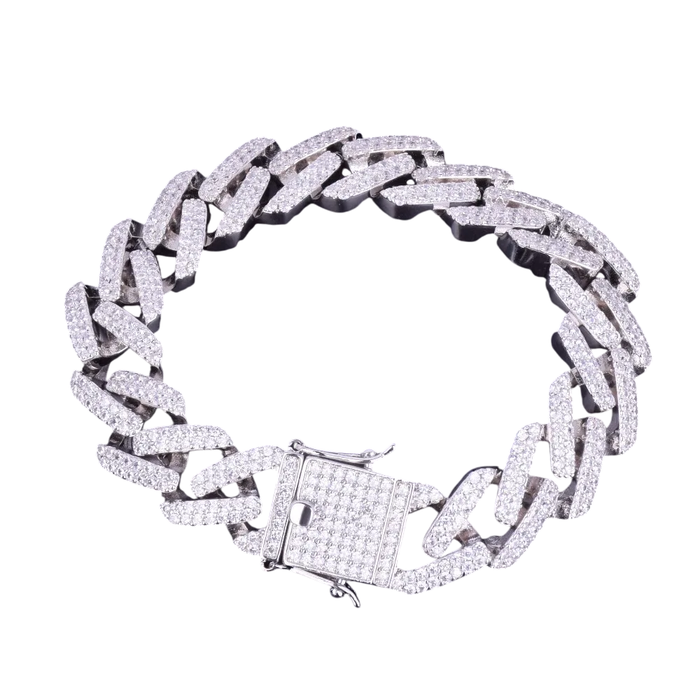 Iced Out Miami Cuban Link Bracelet // 14mm