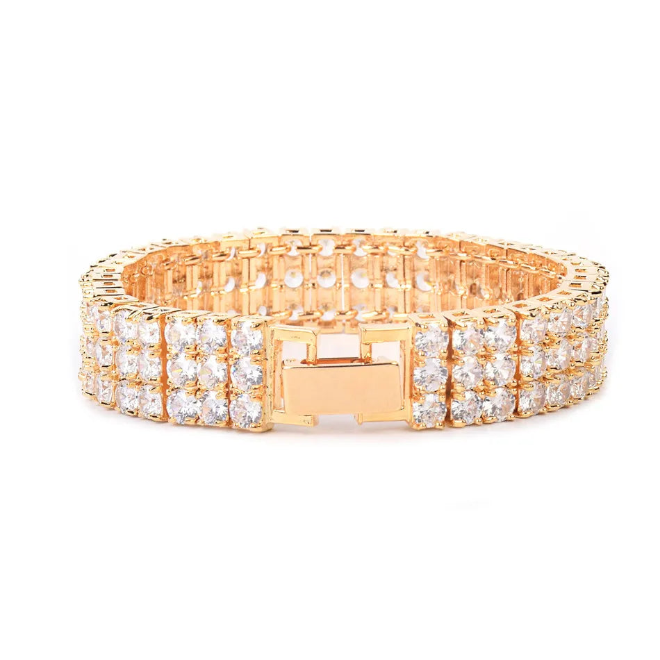 Iced Out Tripe Luxury CZ Tennis Bracelet // 14MM