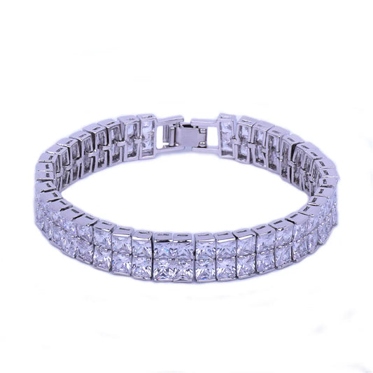 Iced Out Dual Luxury Baguette Tennis Bracelet // 10MM