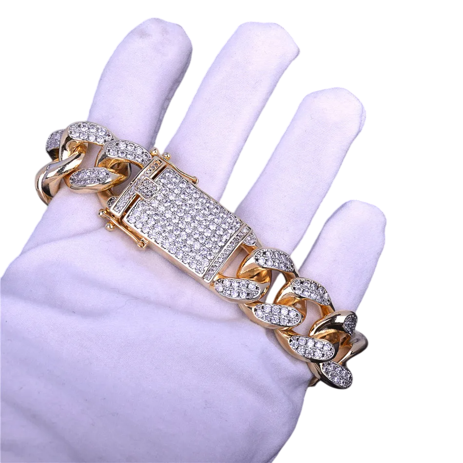 Iced Out Luxury Shine Cuban Link Bracelet // 20MM