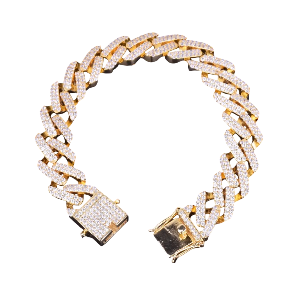 Iced Out Miami Cuban Link Bracelet // 14mm