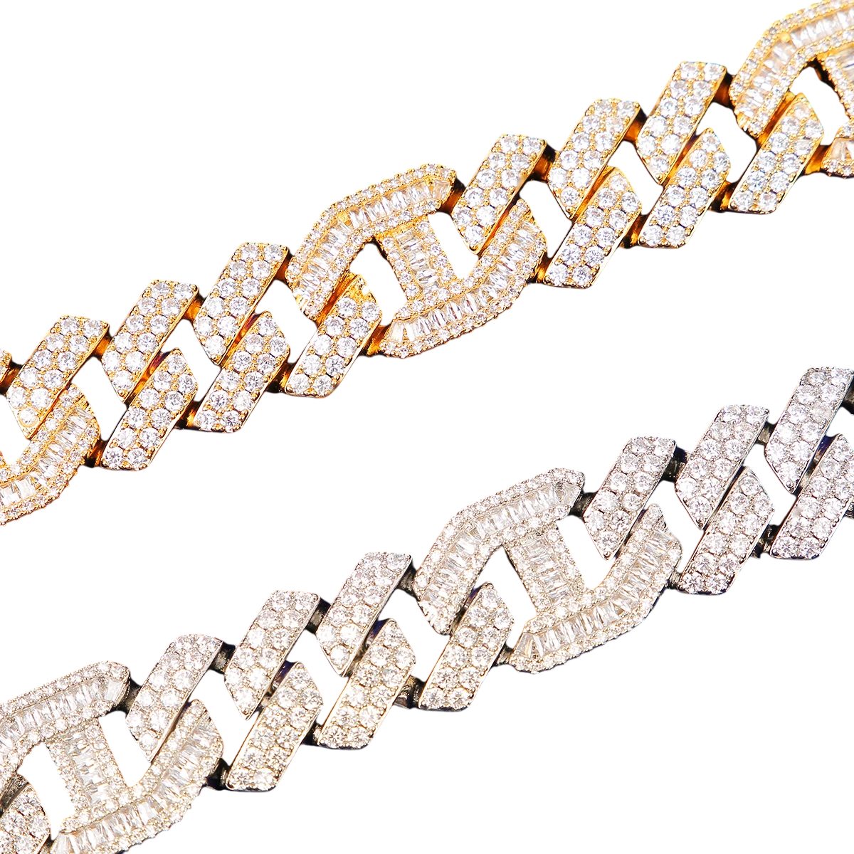 Iced Out Baguette Cuban Bracelet // 18MM