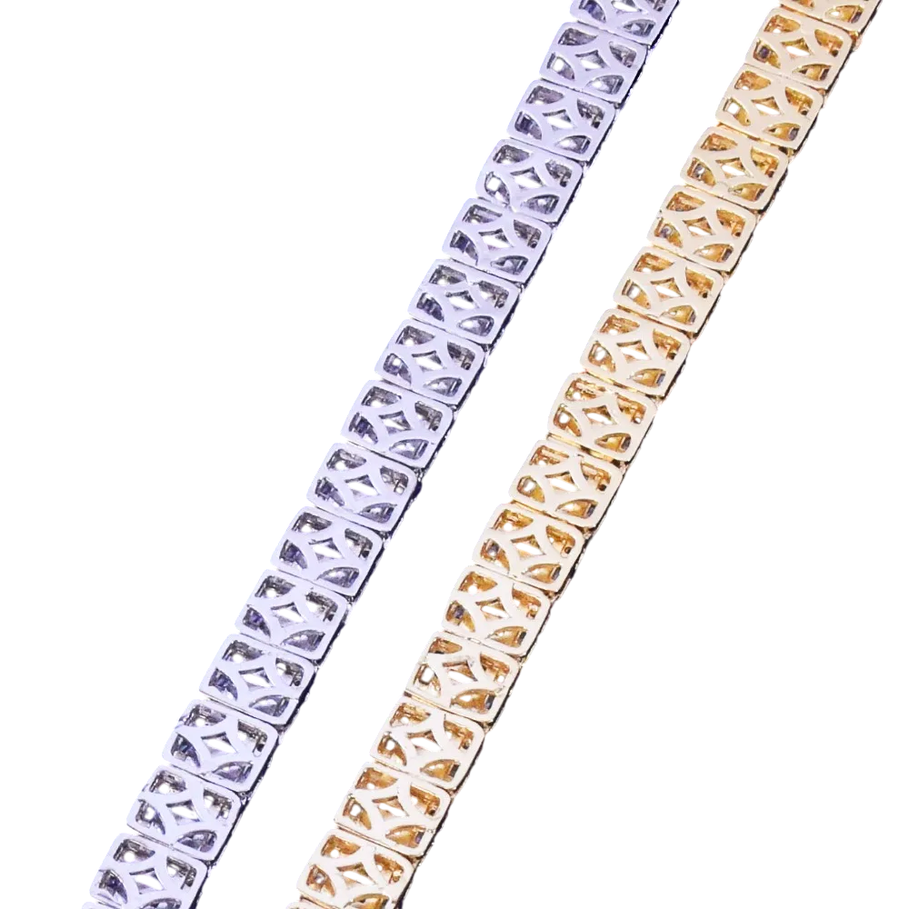 Iced Out Hip Hop Baguette Tennis Bracelet // 9MM