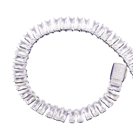 Iced Out Hip Hop Baguette Bracelet // 14MM