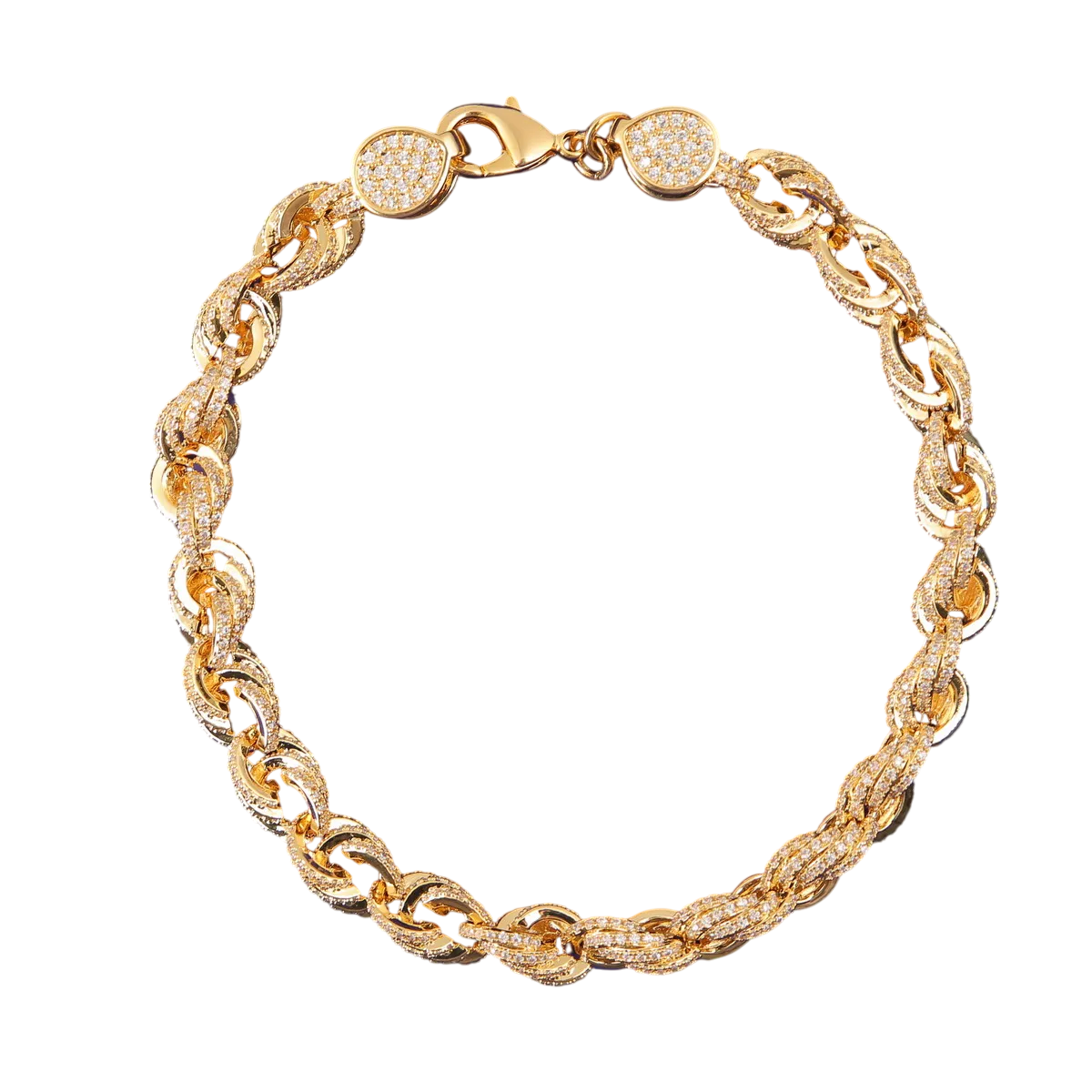 Iced Out Twisted Luxury Rope Bracelet // 9MM
