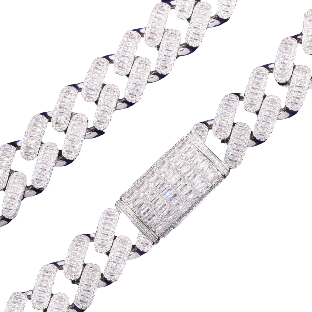 Iced Out Baguette Miami Cuban Link Bracelet // 20MM