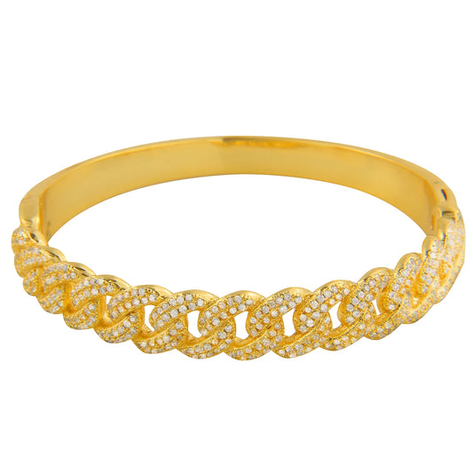 Iced Front Hybrid Cuban Bracelet