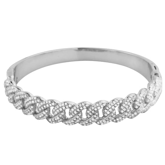 Iced Front Hybrid Cuban Bracelet