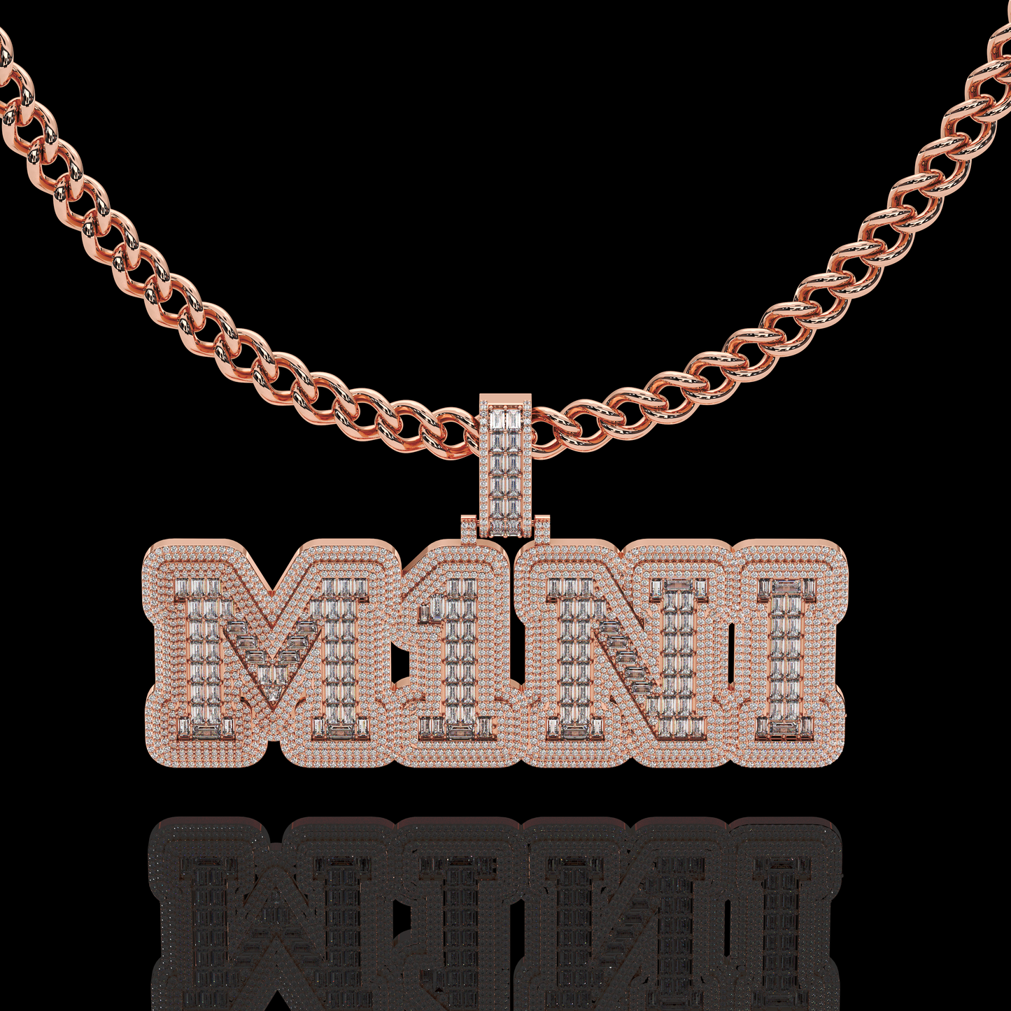 CUSTOM ICED BAGUETTE PLATE FONT