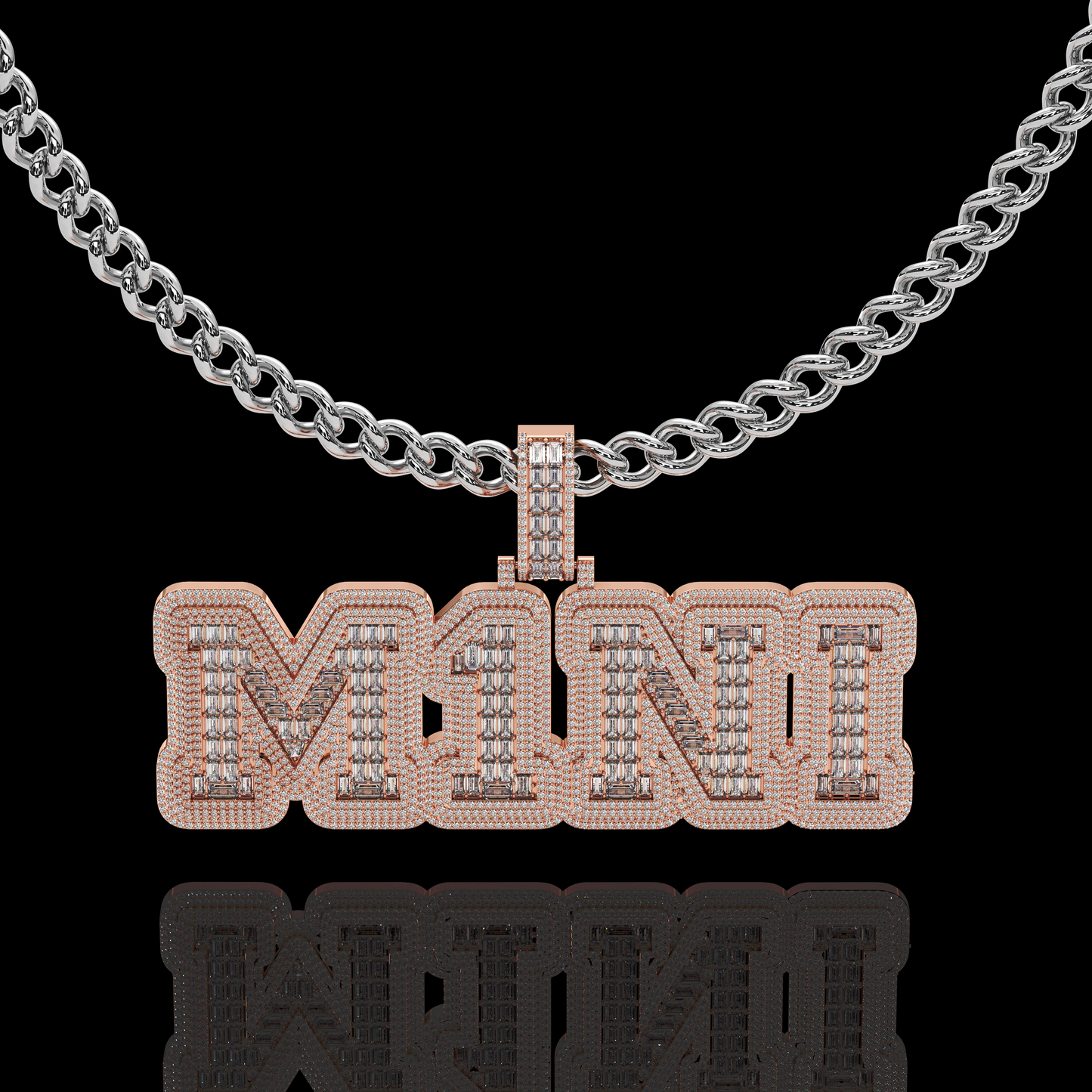 CUSTOM ICED BAGUETTE PLATE FONT