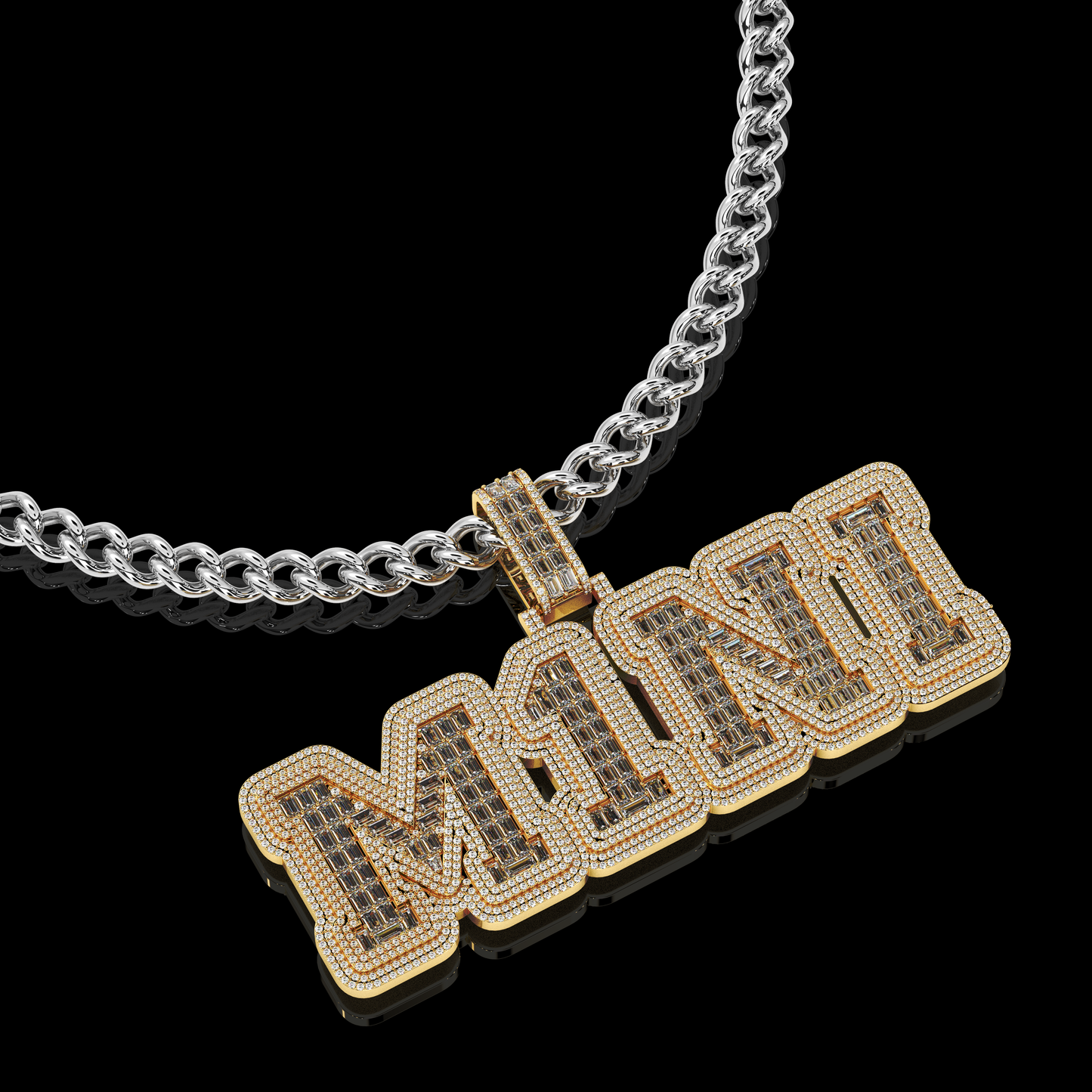 CUSTOM ICED BAGUETTE PLATE FONT