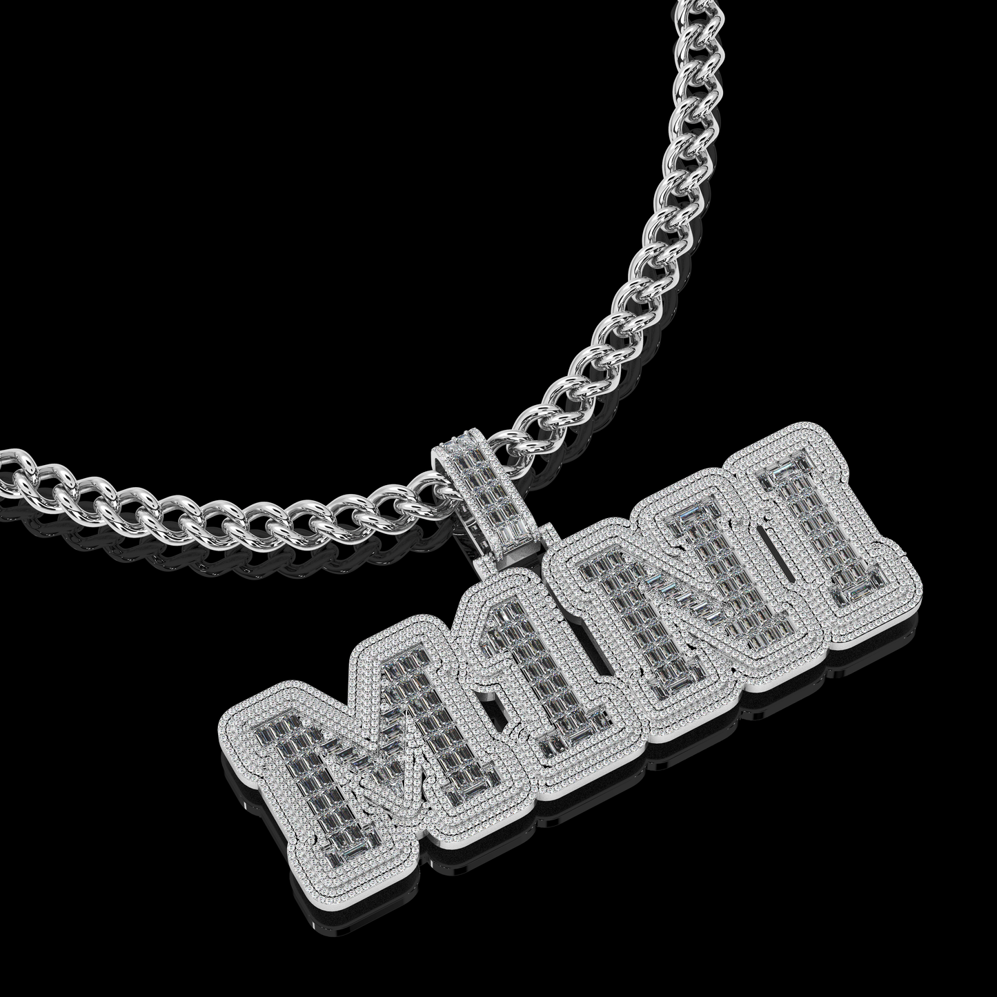 CUSTOM ICED BAGUETTE PLATE FONT