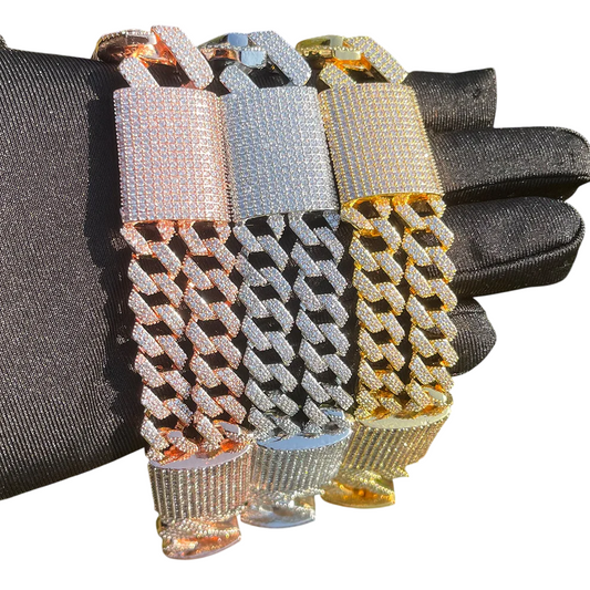 Iced Out Executive Prong Cuban Choker Bracelet