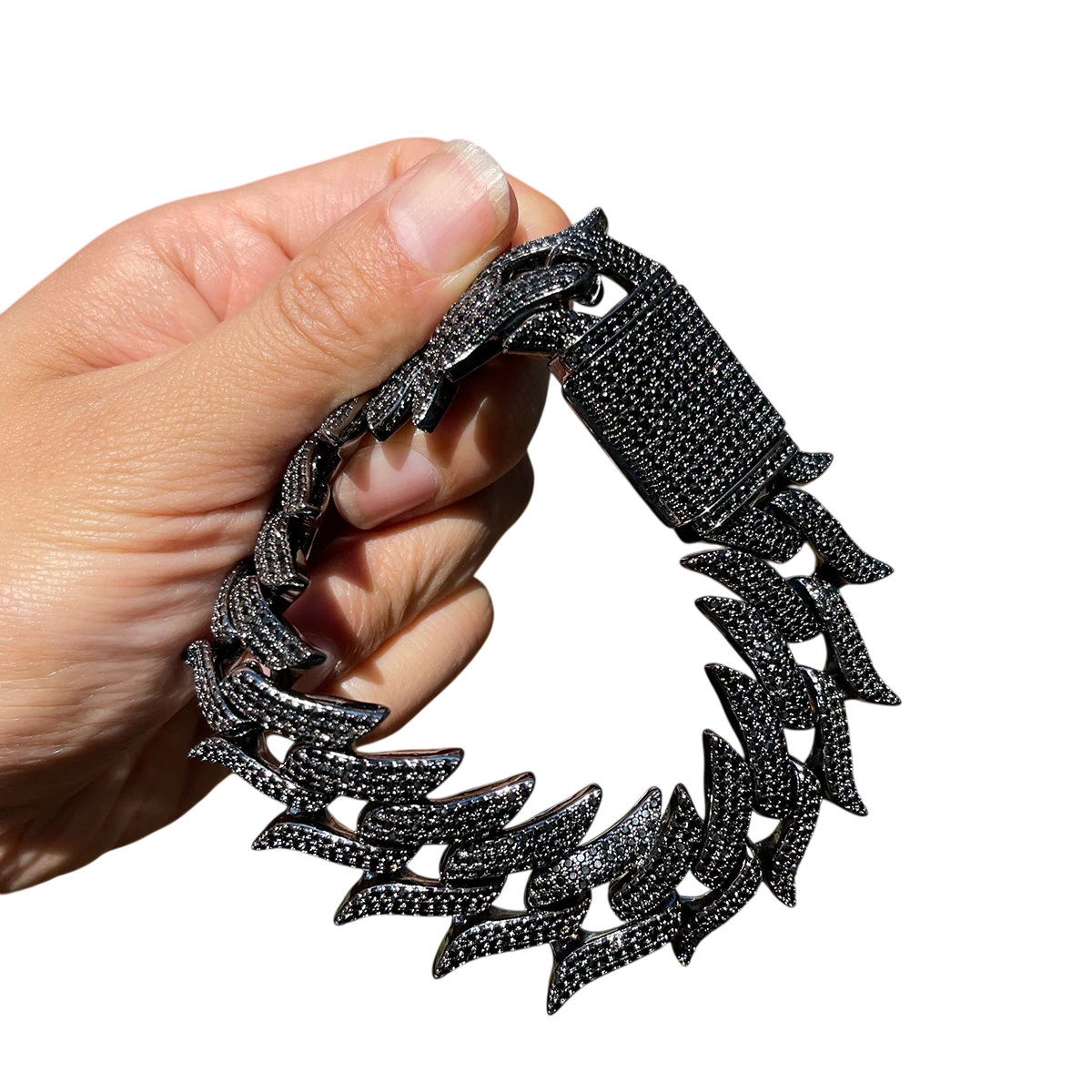 Iced Out Thorn Peaks Black Bracelet