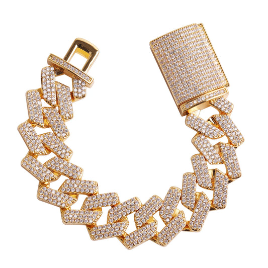 Iced Out Luxury Twisted Cuban Link Bracelet