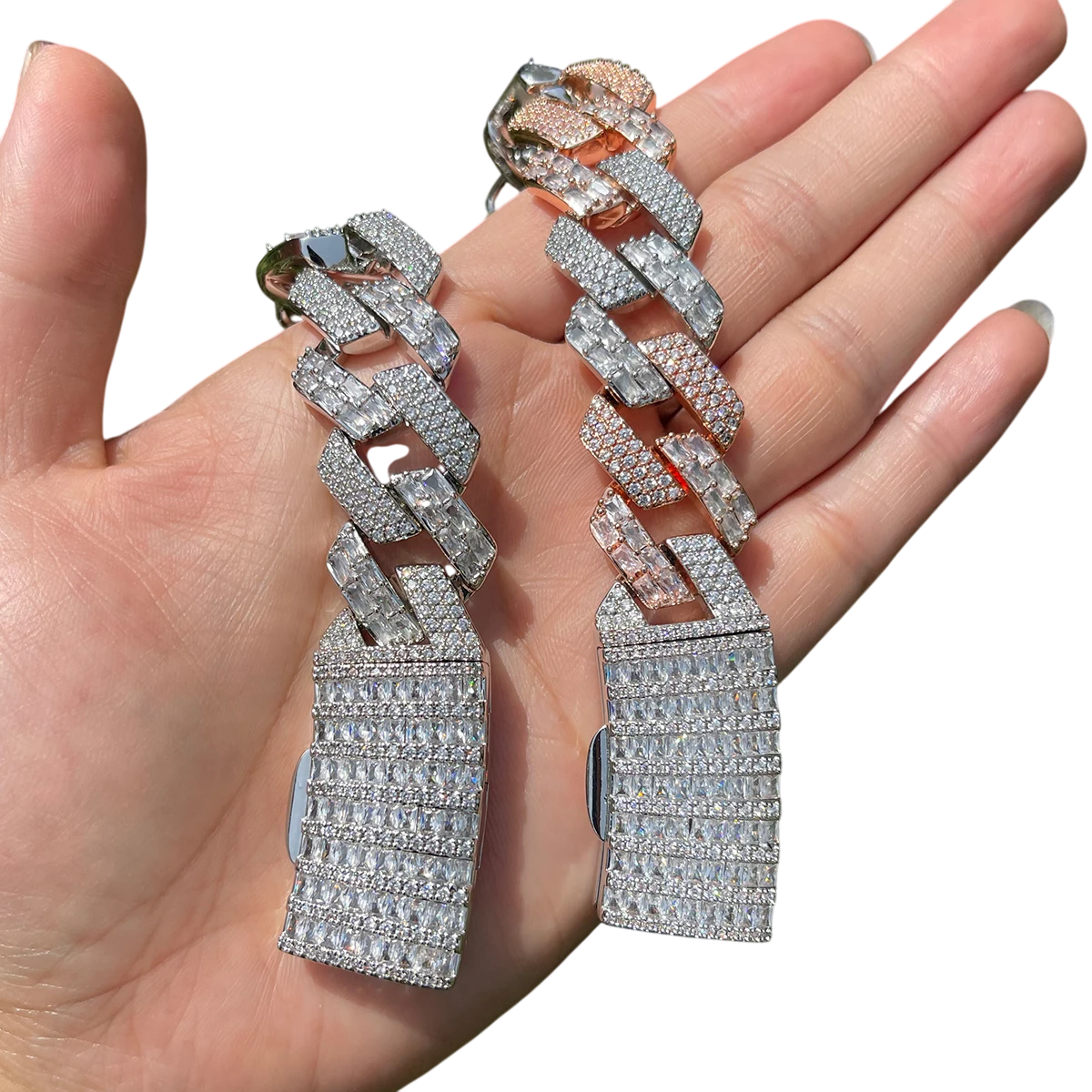 Iced Out Elite Two-Tone Cuban Link Bracelet