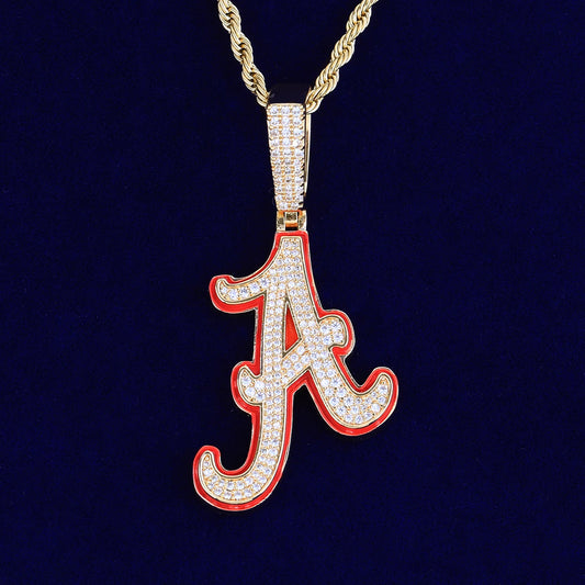 ICED CURSIVE A PENDANT