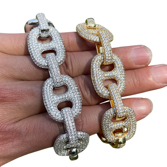 Iced Out Mariner Cuban Link Bracelet