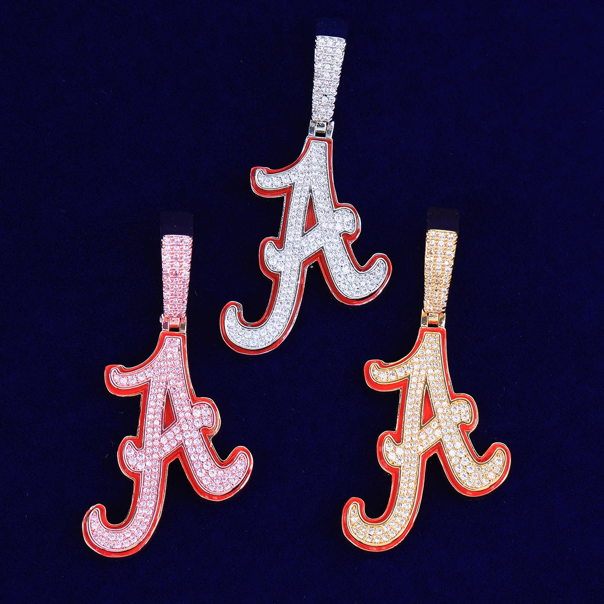 ICED CURSIVE A PENDANT