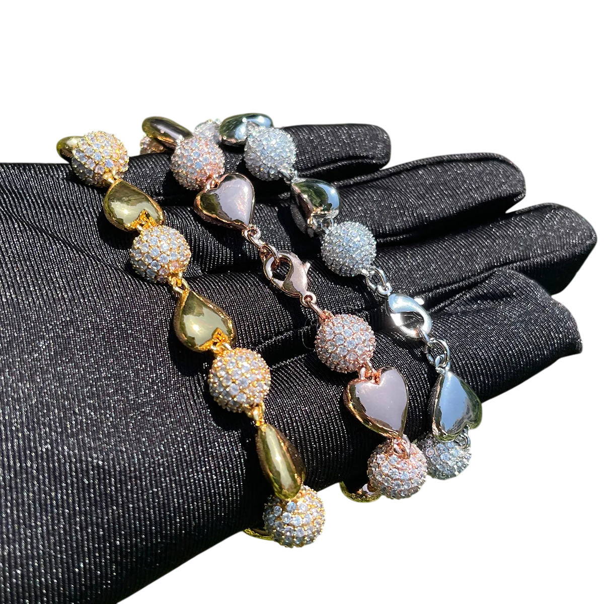 Sparkling Hearts & Loving Balls Bracelet