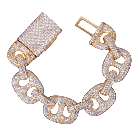 Iced Out Mariner Cuban Link Bracelet