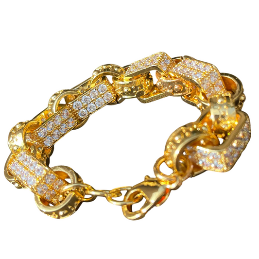 Iced Out Box Link Bracelet // 14MM