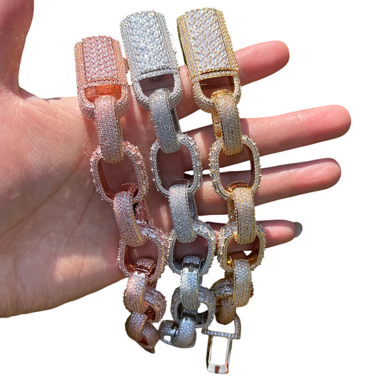 Iced Out Box Prestige Cuban Link Bracelet