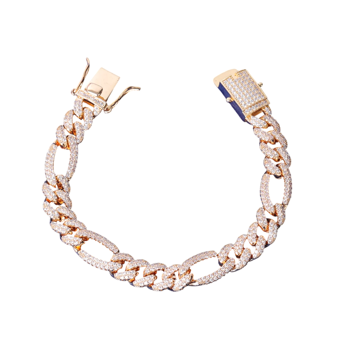 Iced Out Prestige Figaro Cuban Link Bracelet