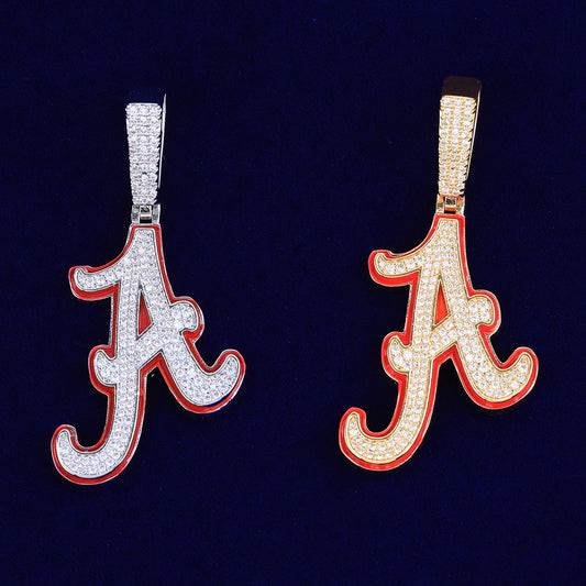 ICED CURSIVE A PENDANT