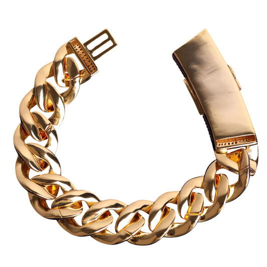 Iced Out Gold Prestige Cuban Link Bracelet