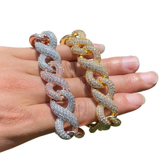 Iced Out Infinity Drip CZ Bracelet