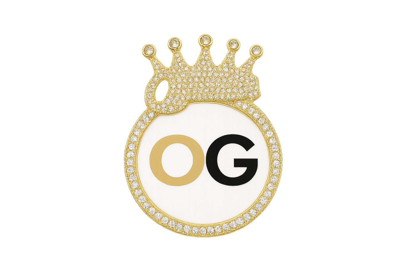 Custom Iced Out Queen Crown Medallion Photo Pendant
