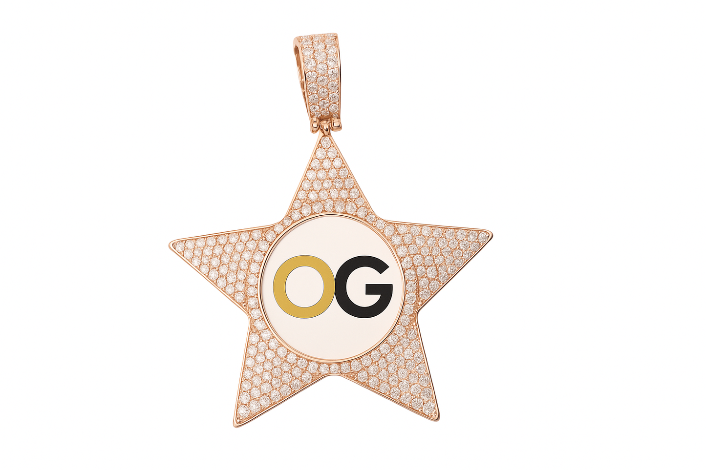 Custom Iced Out Star Photo Pendant